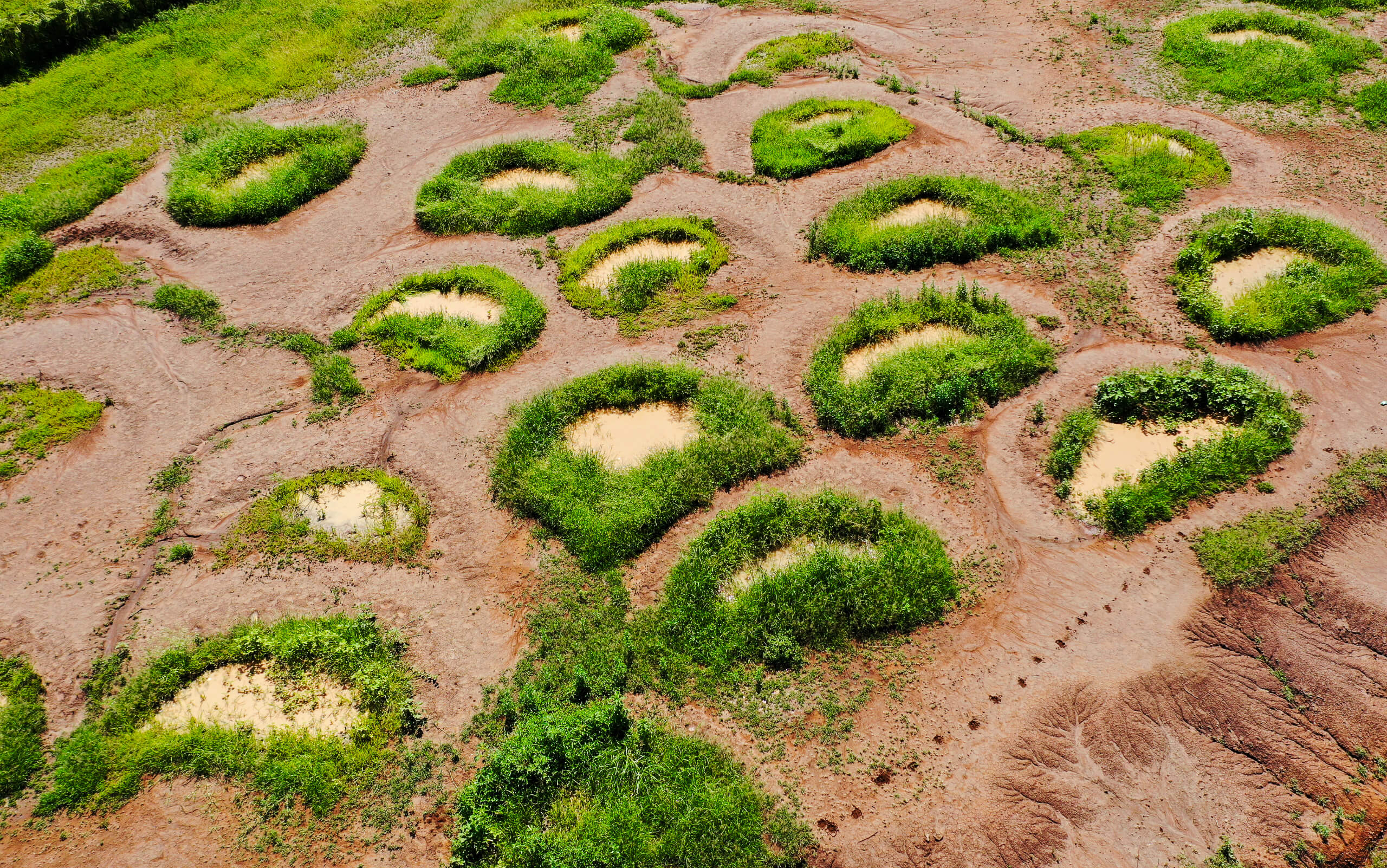 Water bunds earth smiles Justdiggit